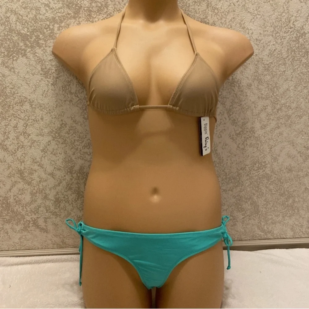 Dippin' Daisy's Milk Chocolate and Sea foam Micro Bikini